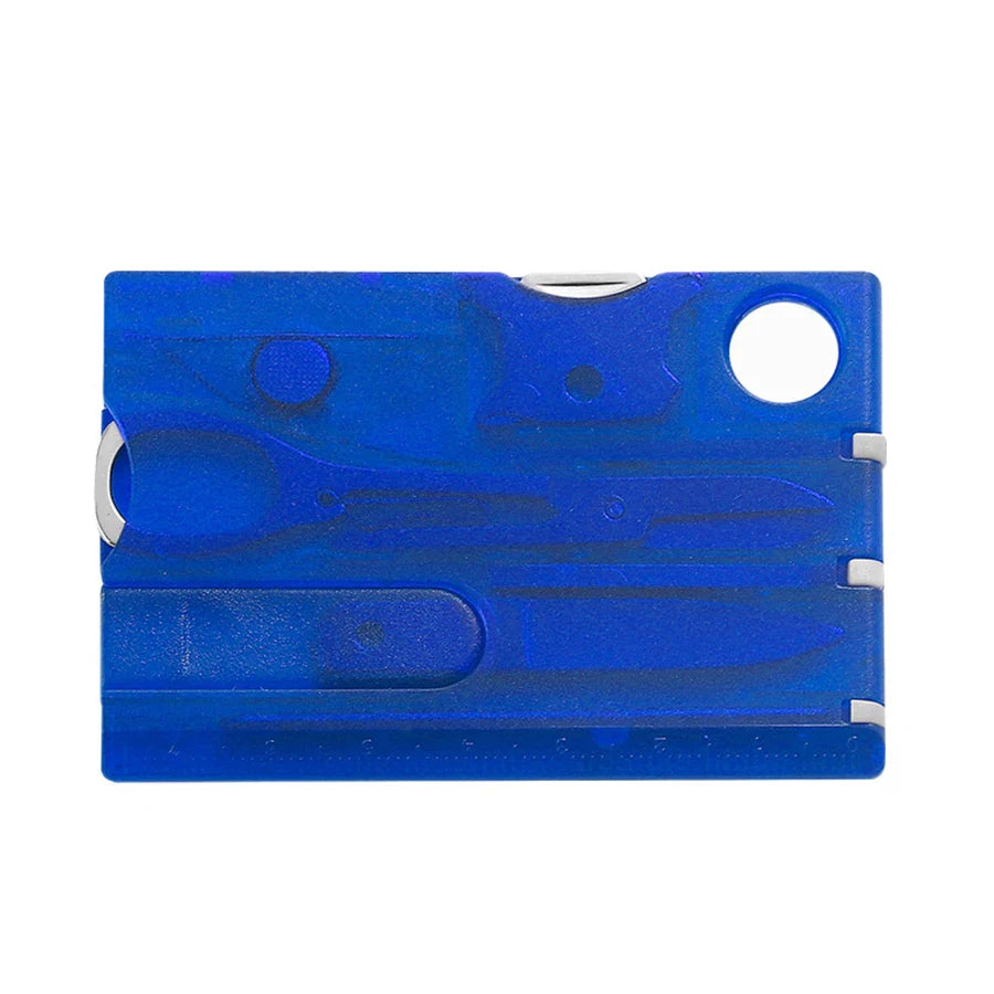 12-in-1 Credit Card Multi-Tool — Portable Pocket EDC Survival Tool for Hiking & Camping