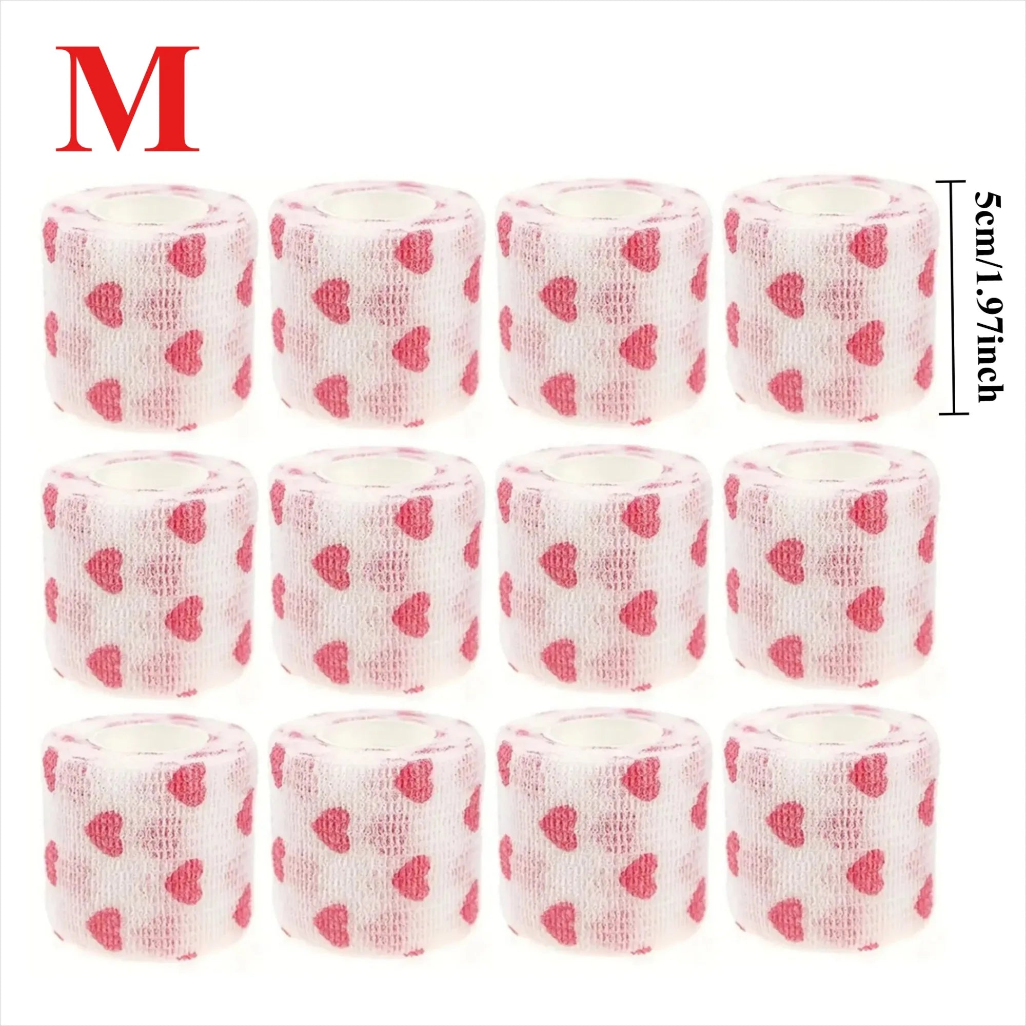 10/12-Pack Colorful Self-Adhesive Elastic Cohesive Bandage Wrap 5 cm x 4.8 m (1.96 in x 189 in) for Knee, Finger, Ankle, Palm & Pet Care