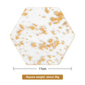 Acrylic Gold & Silver Foil Coasters, Luxury Round 3.7 in (9.5 cm) & Square 4.3 in (11 cm) Table Coasters for Coffee, Kitchen, Wedding