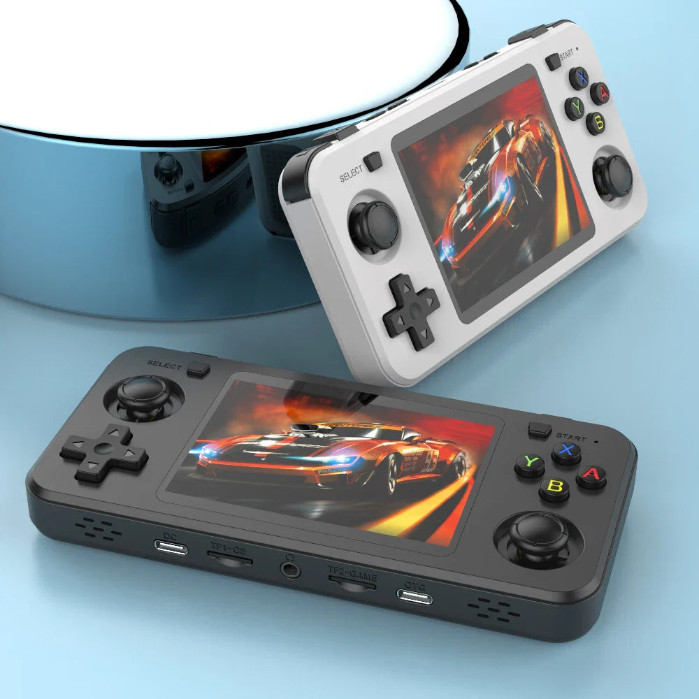 Portable Retro Handheld Game Console – Open-Source Pocket Player, 3.5-inch (8.9 cm) Display, 64GB/128GB, 10,000+ Games, Kids Gift
