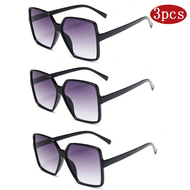 1/3/4/5pcs Fashion Oversize Square Sunglasses Women Luxury Brand Personlity Gradient Sun Glasses Female Outdoor Shades Oculos