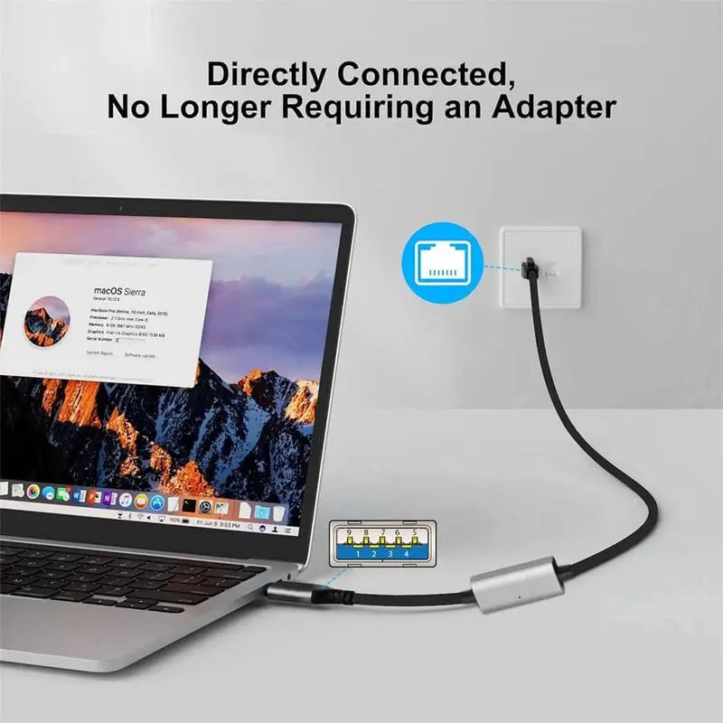 JonISerl USB to Ethernet Cable 6FT,USBC to RJ45 5G LAN Network Cable USB 3.0 A Type C Male to RJ45 Connector Compatible