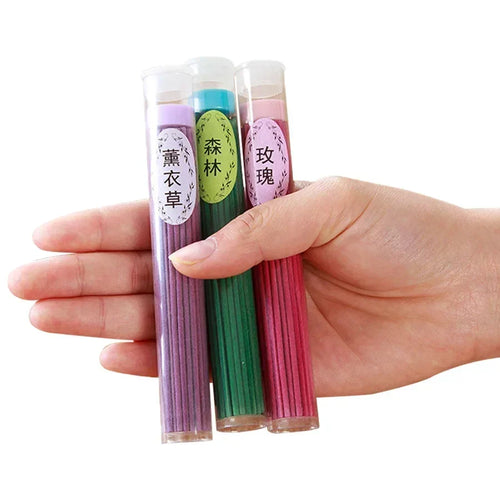 1-Bottle (50 Sticks) Sandalwood Incense Pack with Burner – Natural Aroma Air Freshener