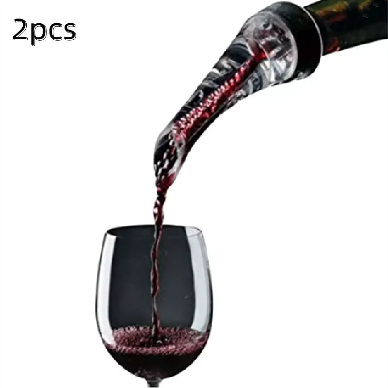 1/2 Pack Wine Aerator Pourer – Fast Aerating Bottle Spout for Red Wine, Drip-Free Pourer and Stopper
