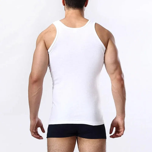 1/3 Pack Four Seasons Men's Cotton Joker Vest Teenagers Simple Fit Sports Fitness T-shirt Middle-aged Casual Sleeveless Shirt