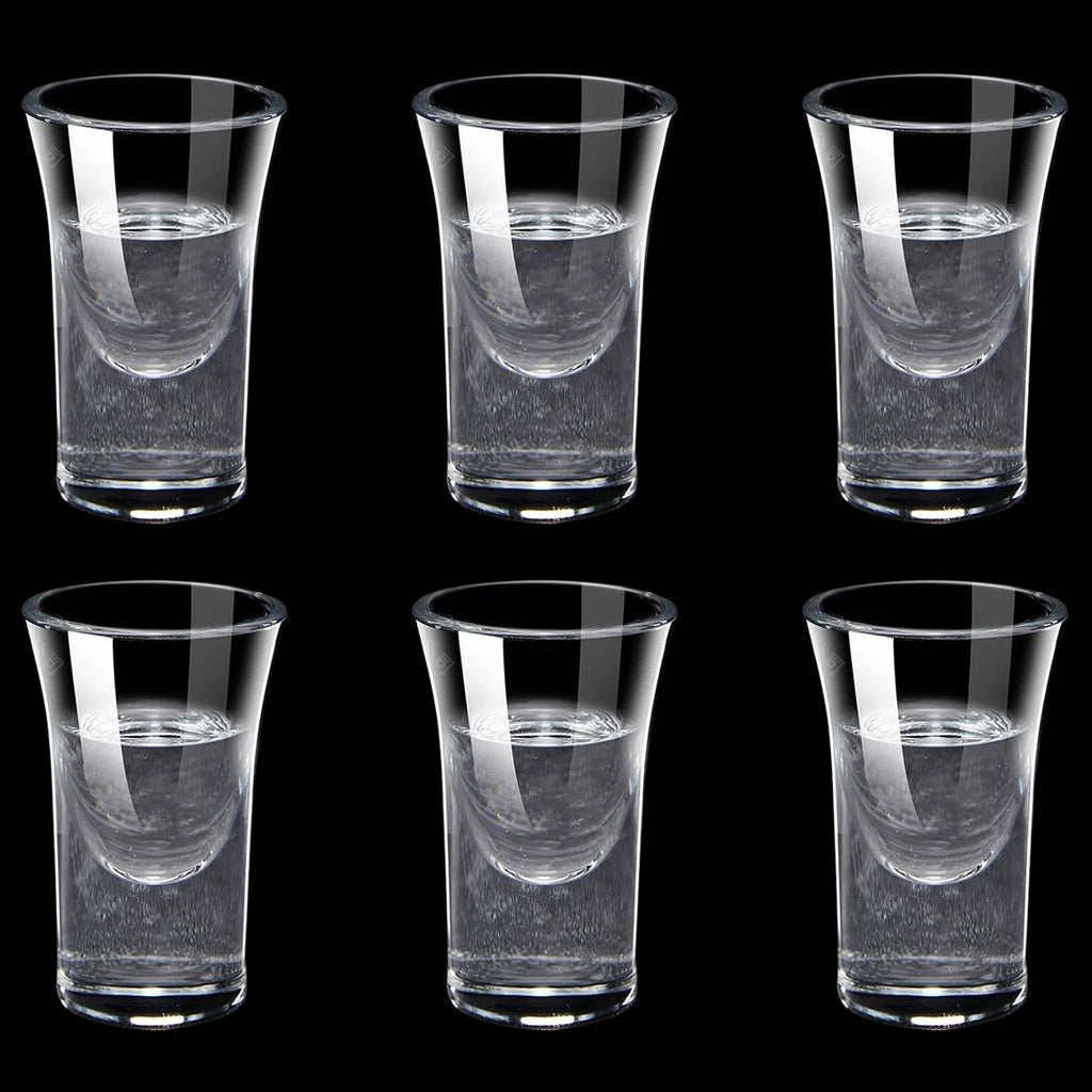 6-Pack Mini Stem Shot Glasses Set — 10/15/25 ml (0.34/0.51/0.85 fl oz) Clear Glass Mini Wine Cups for Sake & Spirits