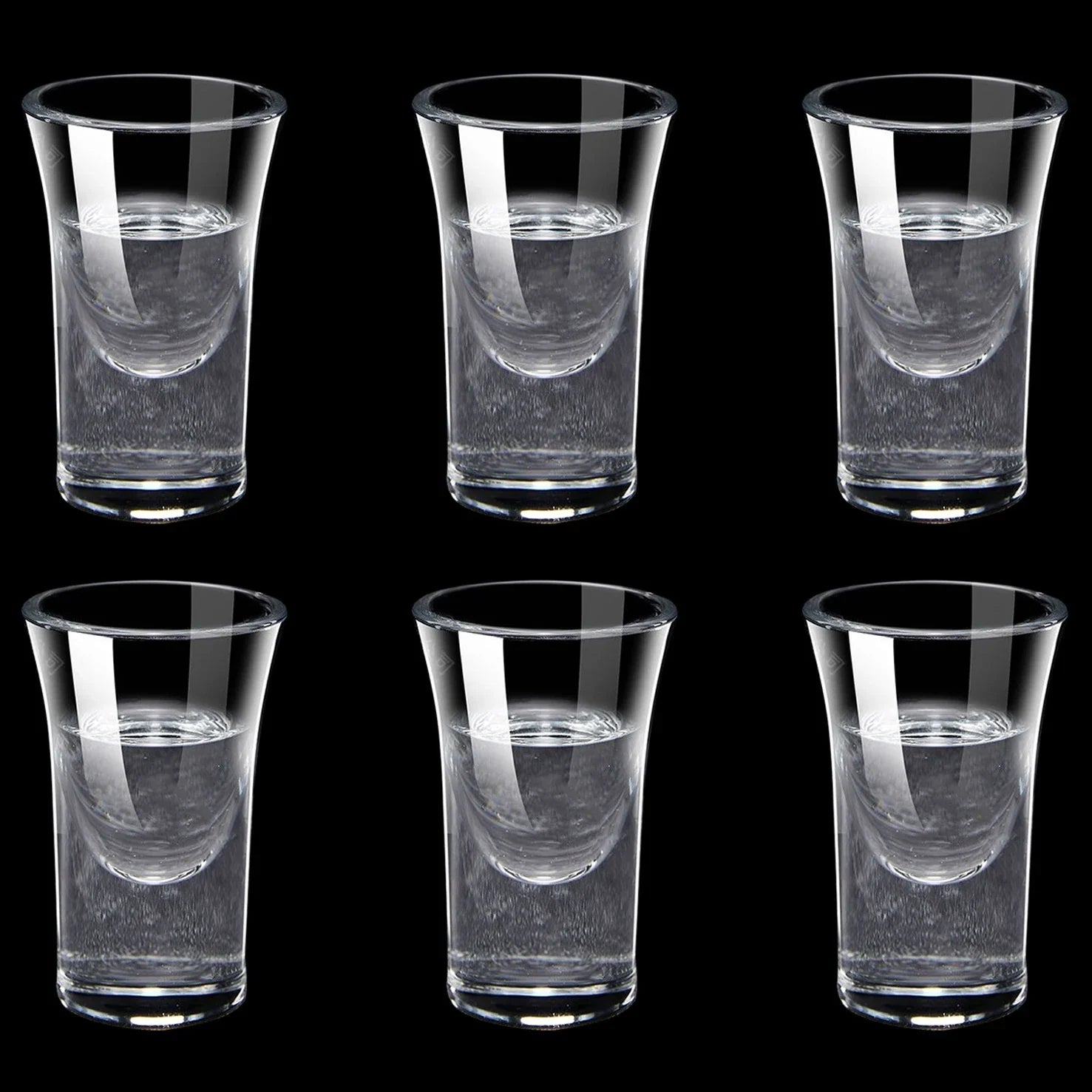 6-Pack Mini Stem Shot Glasses Set — 10/15/25 ml (0.34/0.51/0.85 fl oz) Clear Glass Mini Wine Cups for Sake & Spirits