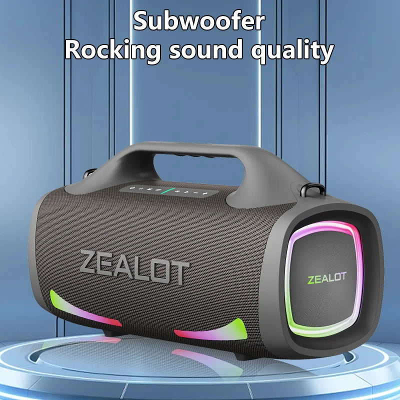 100W Wireless Portable Outdoor Speaker with Built-In Subwoofer, Hi‑Fi Sound, Dual Pairing, Fast Charging 24000mAh, Waterproof