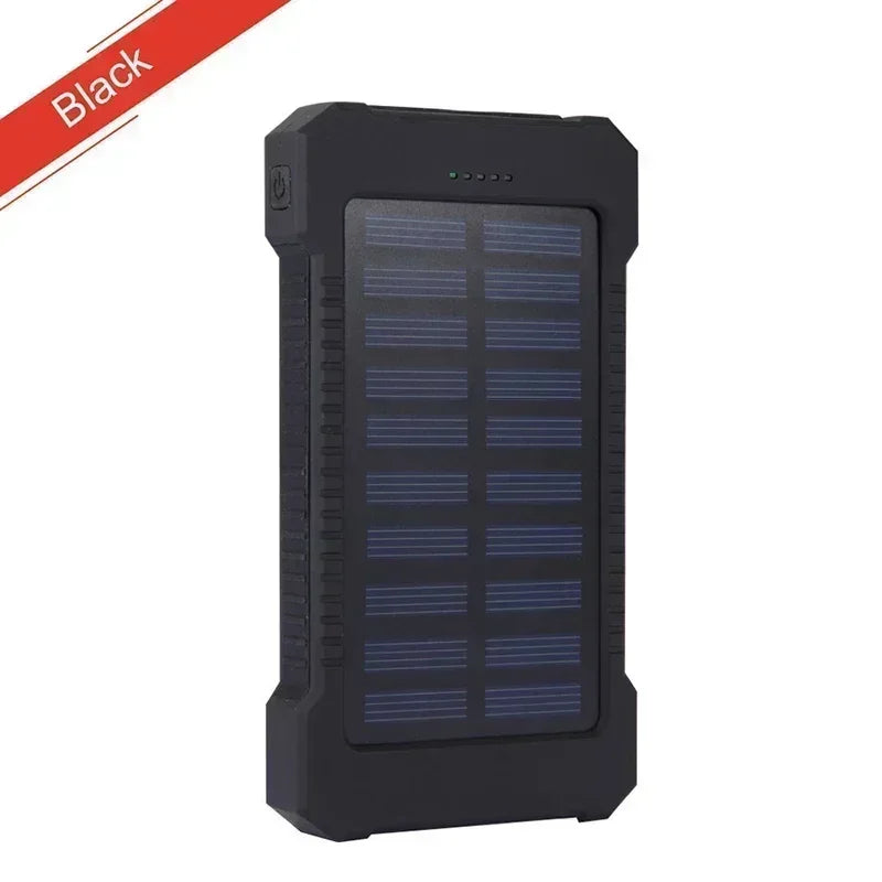 100000mAh Solar Power Bank 100W USB-C Portable Charger Waterproof with SOS Flashlight & LED Lamp