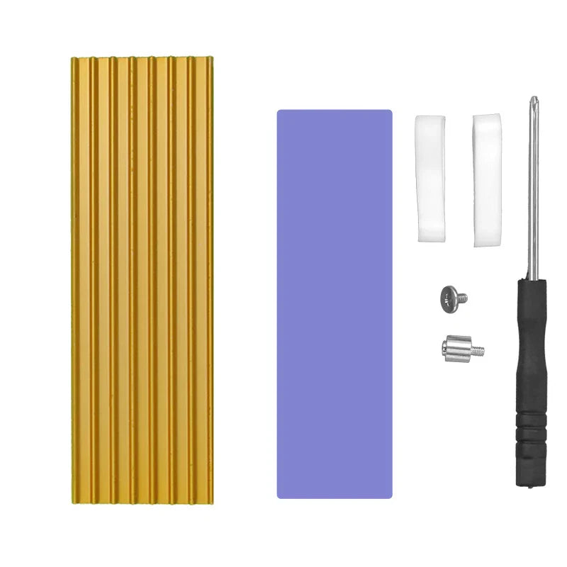 M.2 2280 NVMe SSD Heatsink Aluminum Radiator with Silicone Thermal Pad for PS5 & PC