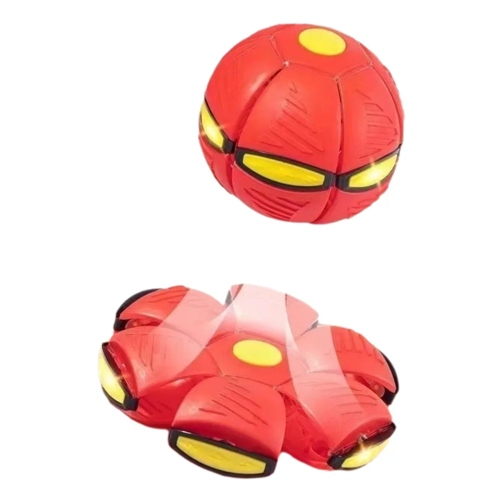 Blue Flying Saucer Vent Ball - 9.8 in (25 cm) Deformable Foot Decompression Toy for Parent-Child Outdoor Play