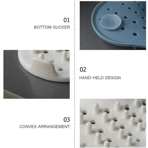 1-Pack Anti-Clog Hair Catcher Drain Cover for Shower Floor & Sink – TPR Strainer Filter