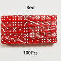100-Pack 6-Sided Dice 14mm D6 Acrylic Rounded-Edge Transparent Dice for Board Games & DnD