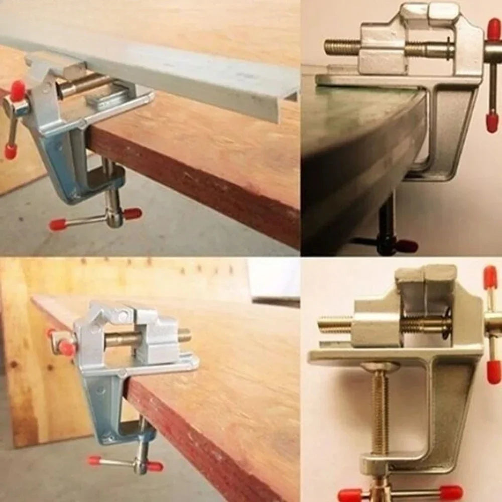 Mini Workbench Vise 3.7 in (9.5 cm) – Aluminum Alloy Precision Clamp for Jewelry, Woodworking & DIY