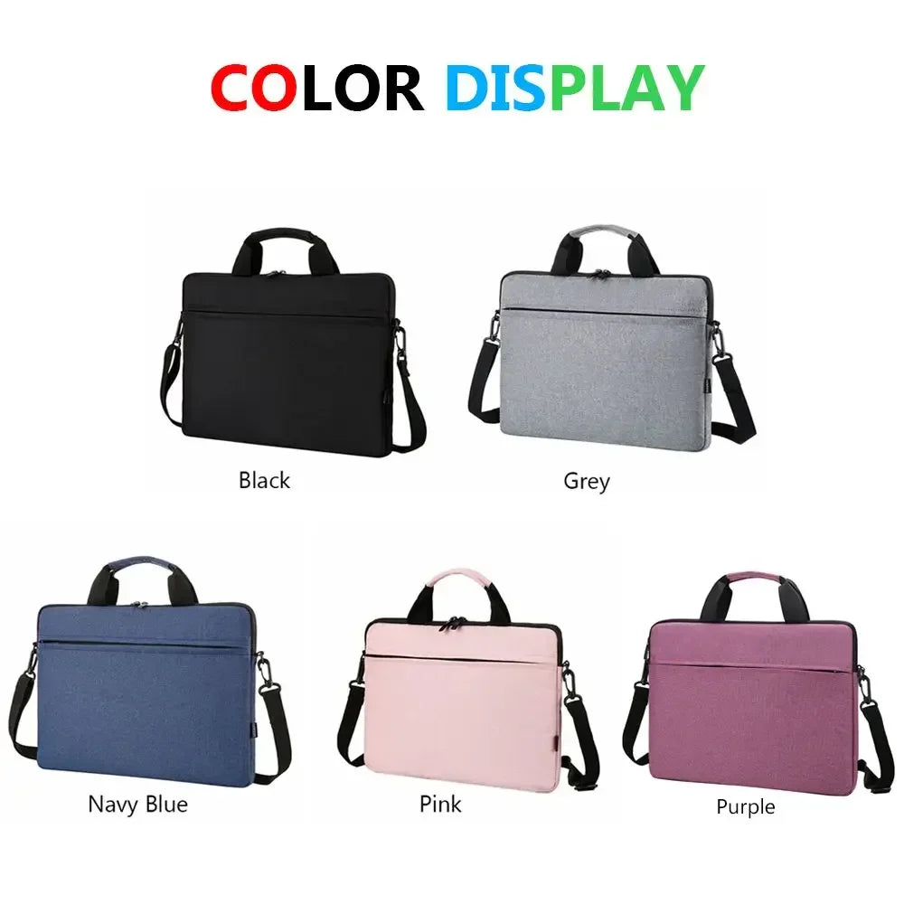 Padded Water-Resistant Laptop Sleeve 13–15.6 Inch with Shoulder Strap