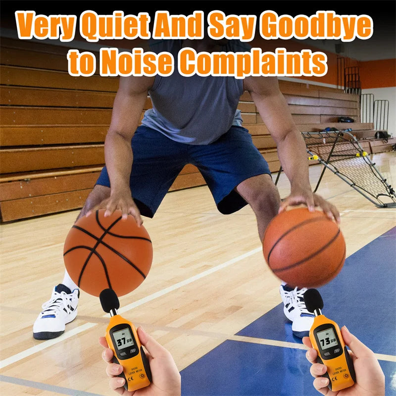 Silent Indoor Basketball Size 7 — Mute PU Foam Ball, High-Elastic