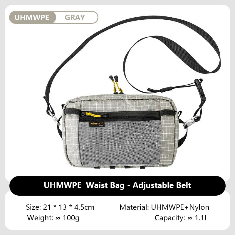 1.1L (37 fl oz) Ultralight Waterproof Waist Pack - Multi-Pocket Fanny Pack for Running Cycling Hiking