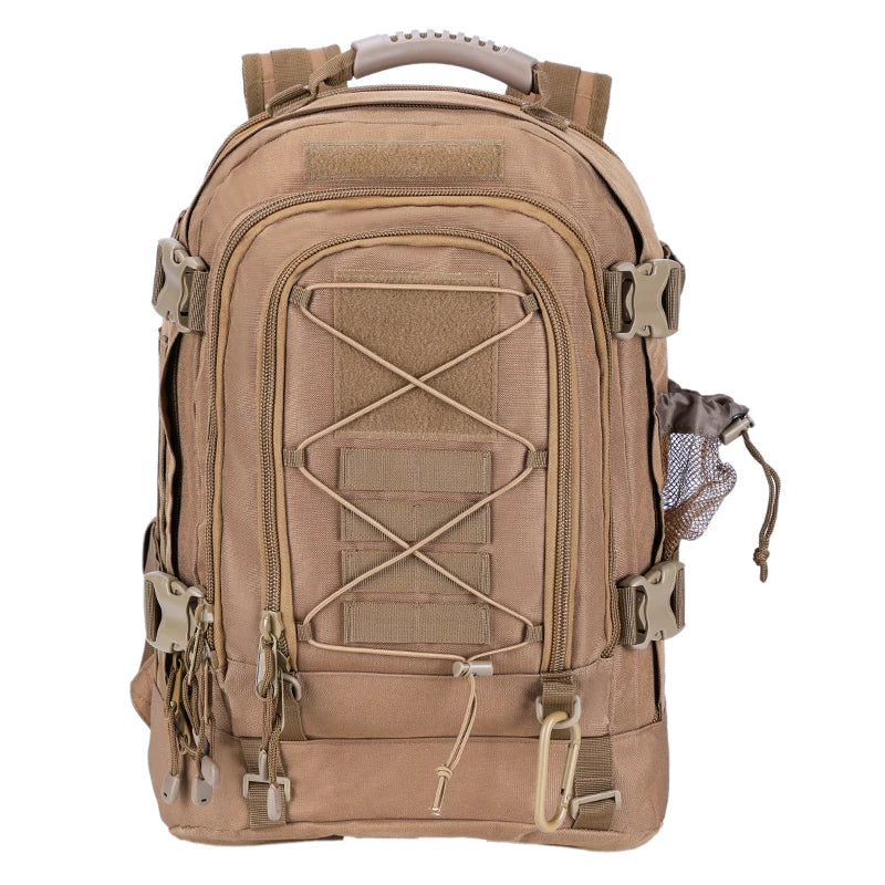 Expandable 40-65L Tactical Backpack – Military Molle Hiking & Camping Rucksack, Water-Resistant Travel Pack