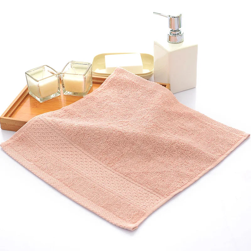 100% Cotton Face Towel 34 x 34 cm (13.4 x 13.4 in) Soft Square Washcloth for Kids & Adults Absorbent Facial Hand Towel