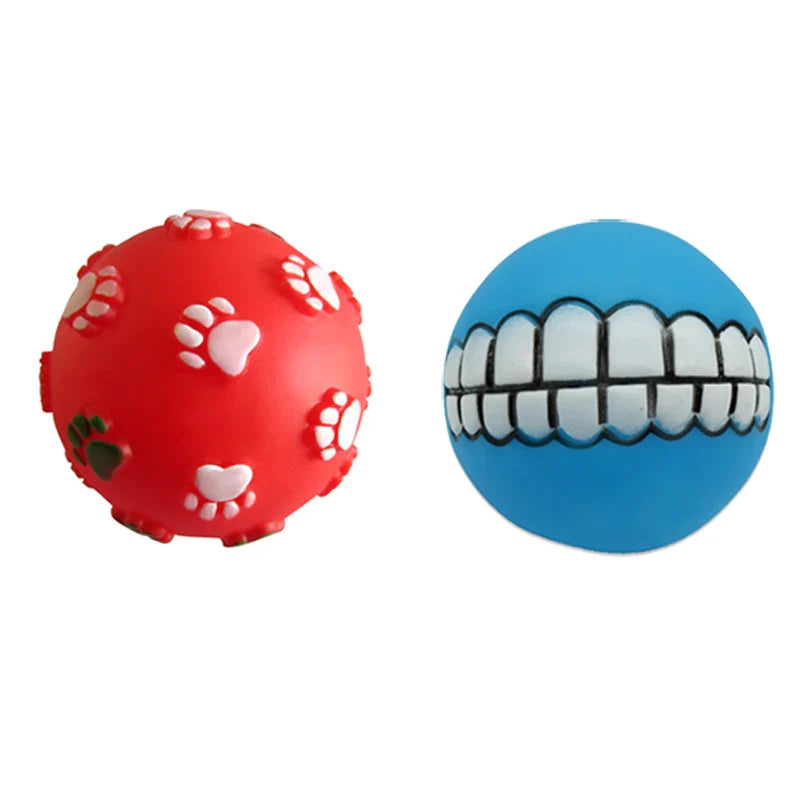 1-Pack Squeaky Dog Ball Toy 6 cm (2.36 in) Rubber Chew Toy for Small Dogs and Puppies