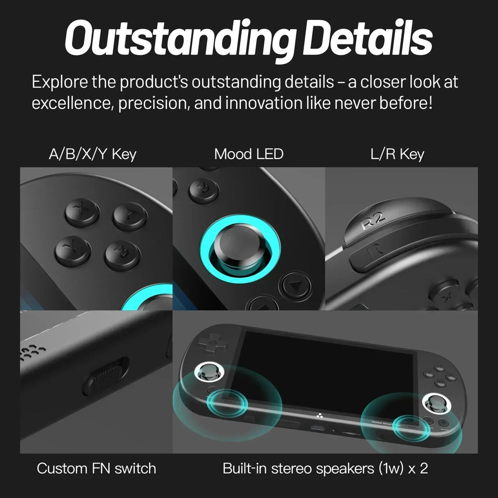 Smart Pro Retro Handheld Game Console 4.96-inch (12.6 cm) IPS Linux Dual Joystick RGB LEDs 5000mAh 13,000+ Games