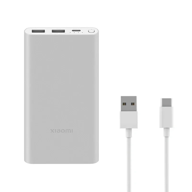 10000mAh 22.5W Portable Power Bank, 3-Port USB-C Fast Charge, Aluminum Alloy, Low-Current Mode – Compatible with iPhone & Android