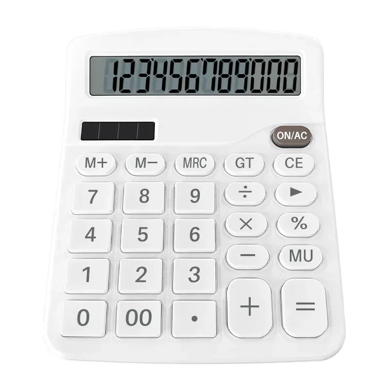 12-Digit Dual Power Solar and Battery Calculator, Large LCD Desktop for Home Office School Accounting