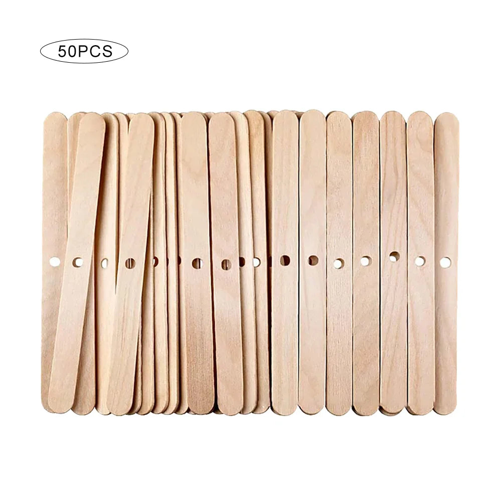 100-Pack Pre-Waxed Pure Cotton Candle Wicks 9/15/20 cm (3.5/5.9/7.9 in) Smokeless DIY Candle Making