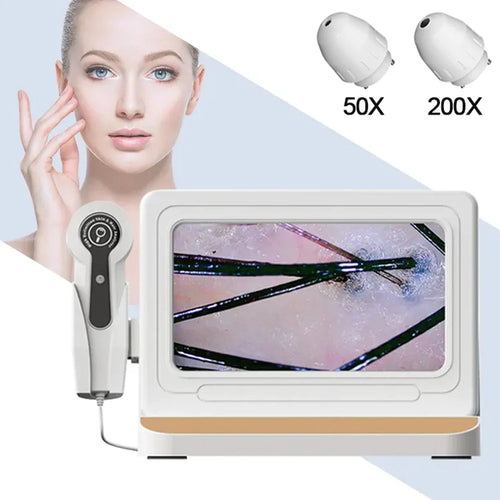 10-Inch (25.4 cm) LCD Scalp & Hair Analyzer Microscope 50X/200X Digital Skin and Follicle Detector