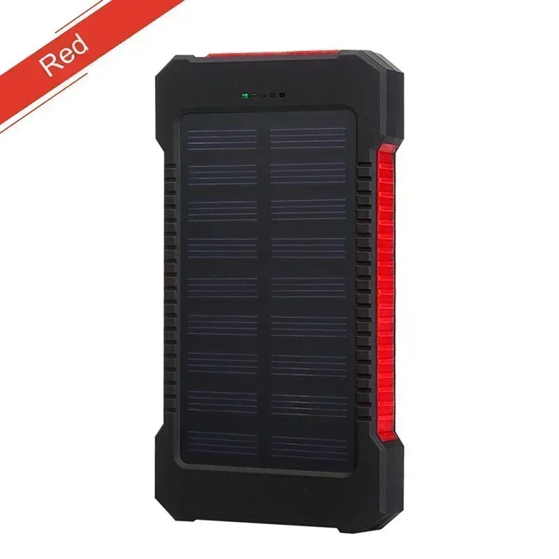 100000mAh Solar Power Bank 100W USB-C Portable Charger Waterproof with SOS Flashlight & LED Lamp