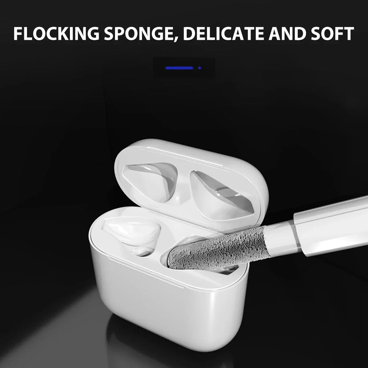 3-in-1 Earbud Cleaning Pen – Earphone & Charging Case Cleaner Brush for Wireless Earbuds and Headphones