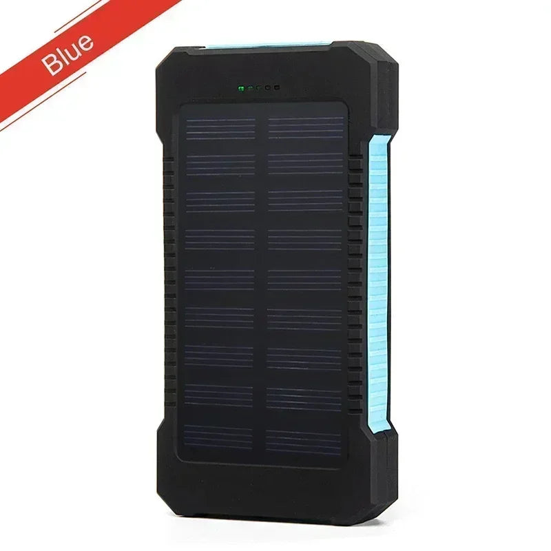 100000mAh Solar Power Bank 100W USB-C Portable Charger Waterproof with SOS Flashlight & LED Lamp