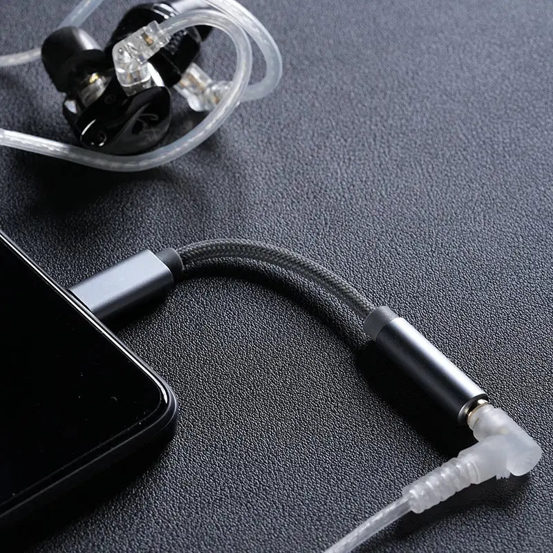 USB-C to 3.5mm Hi-Fi DAC Adapter Cable 32bit/384kHz Dual-Chip IC Amplifier for Earphones