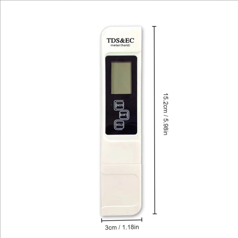 Handheld TDS Water Tester – Digital High-Precision Water Quality Meter with Large LCD, Portable for Tap & Purified Water