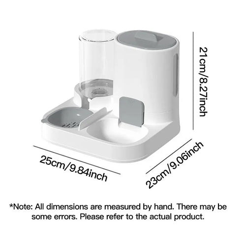1-Pack Automatic Gravity-Fed Cat Water Dispenser & Feeder - Spill-Proof Large Capacity One-Piece Design