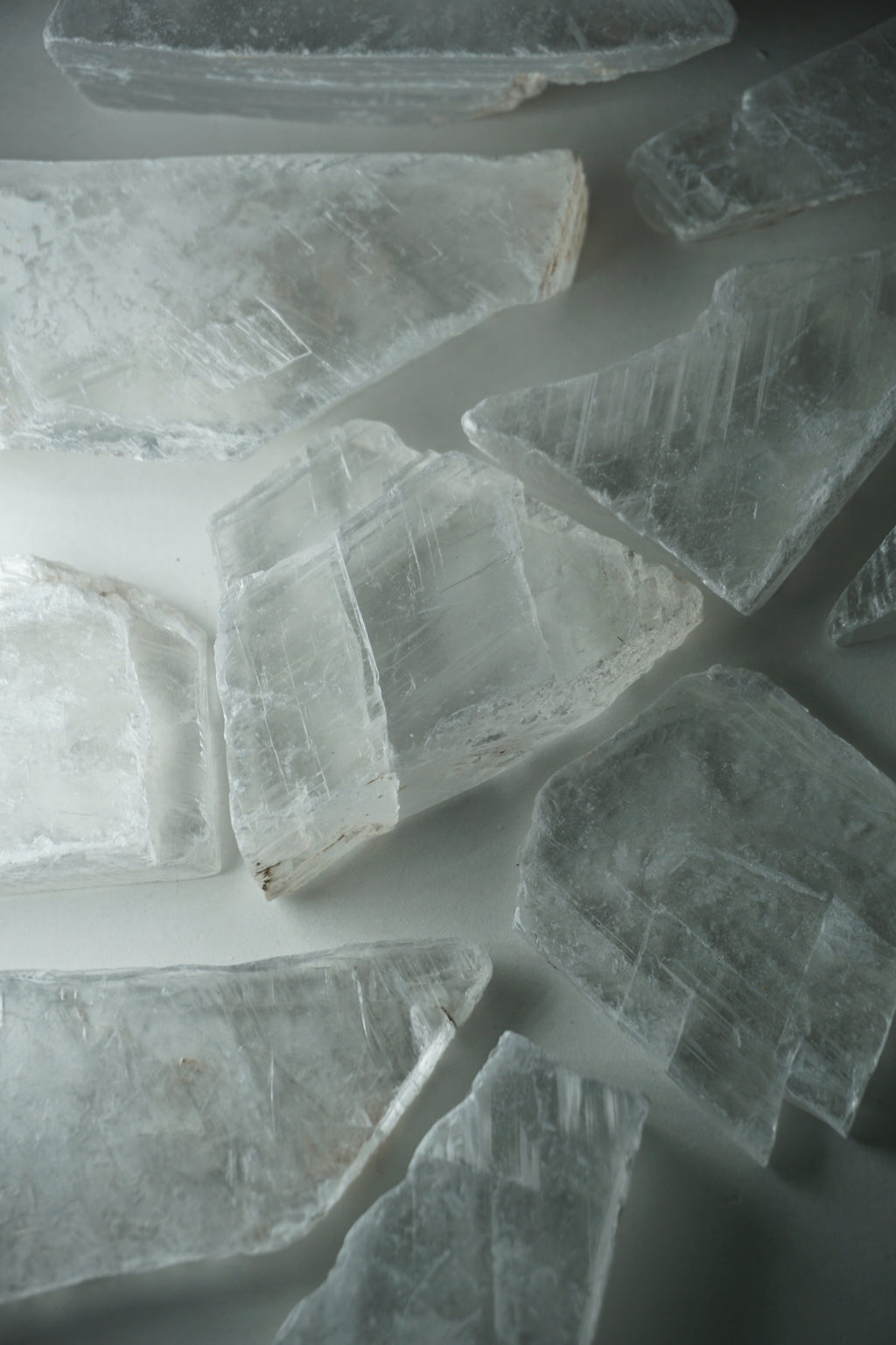 selenite | satin spar crystal slab | charging plate