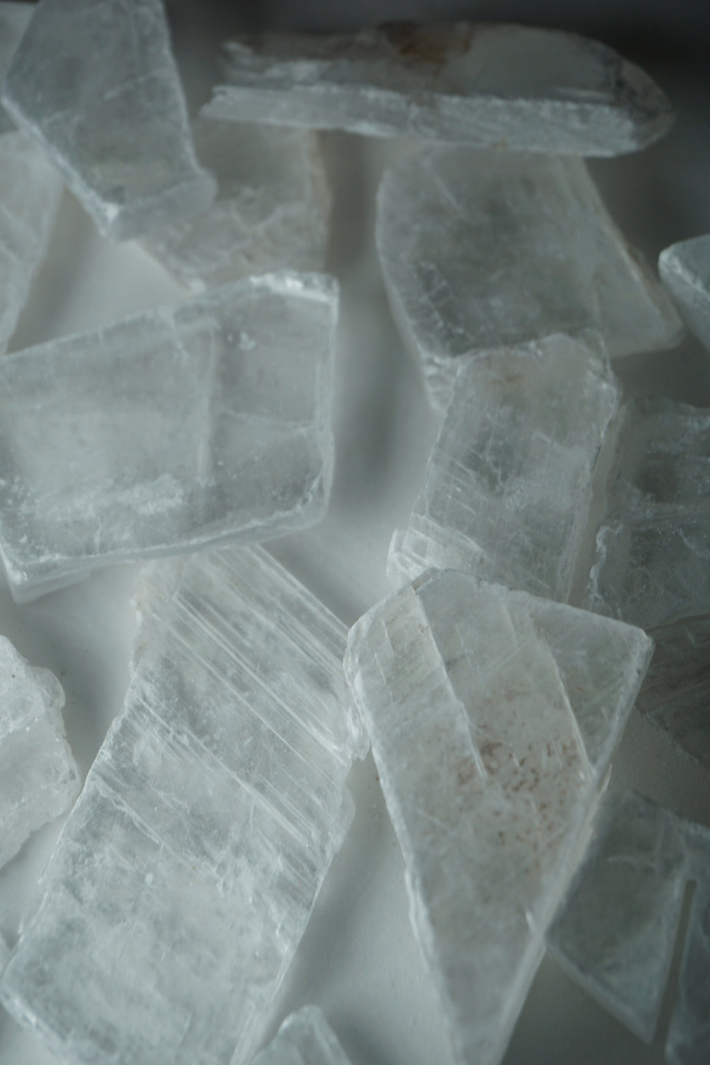 selenite | satin spar crystal slab | charging plate (mini)