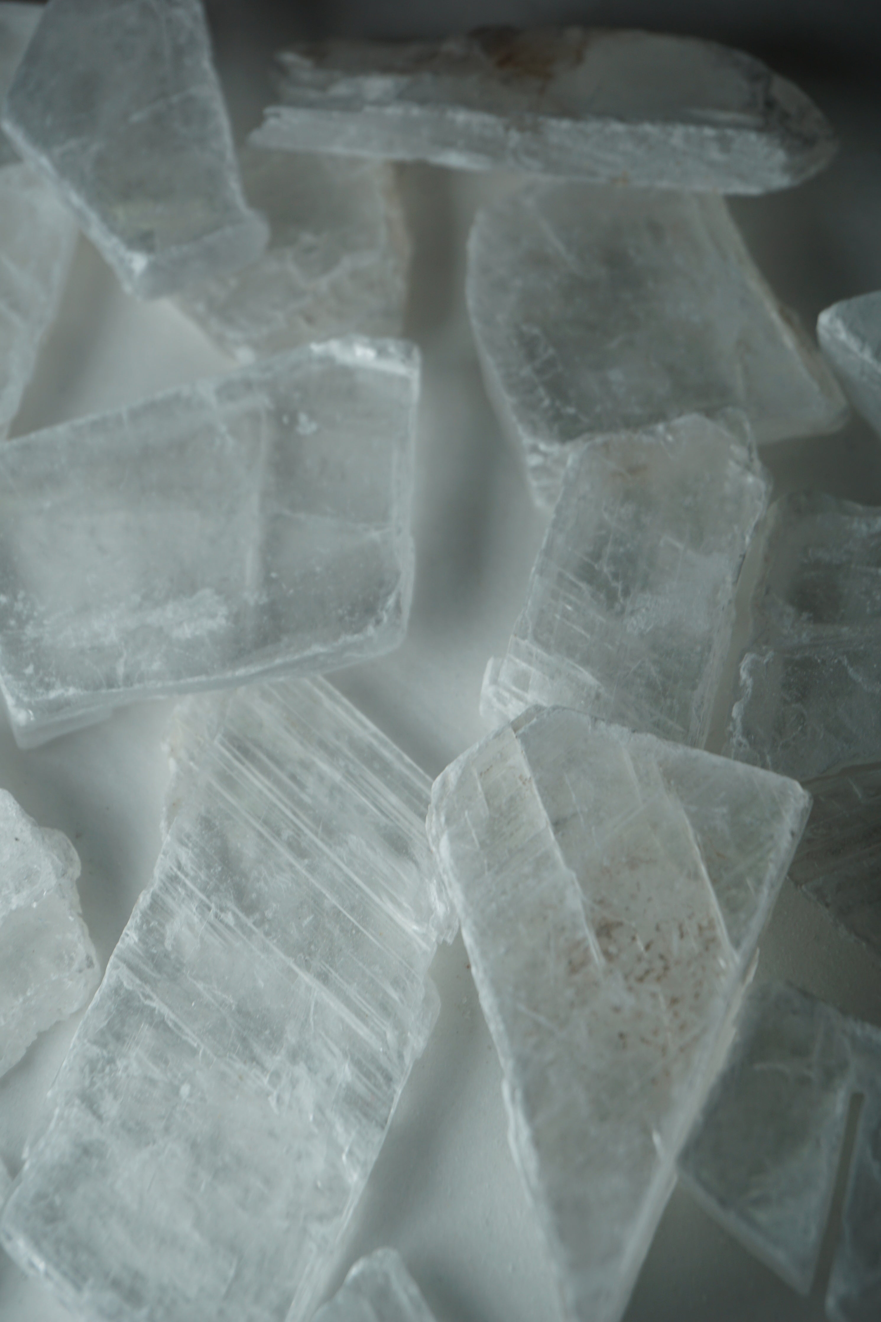 selenite | satin spar crystal slab | charging plate (mini)