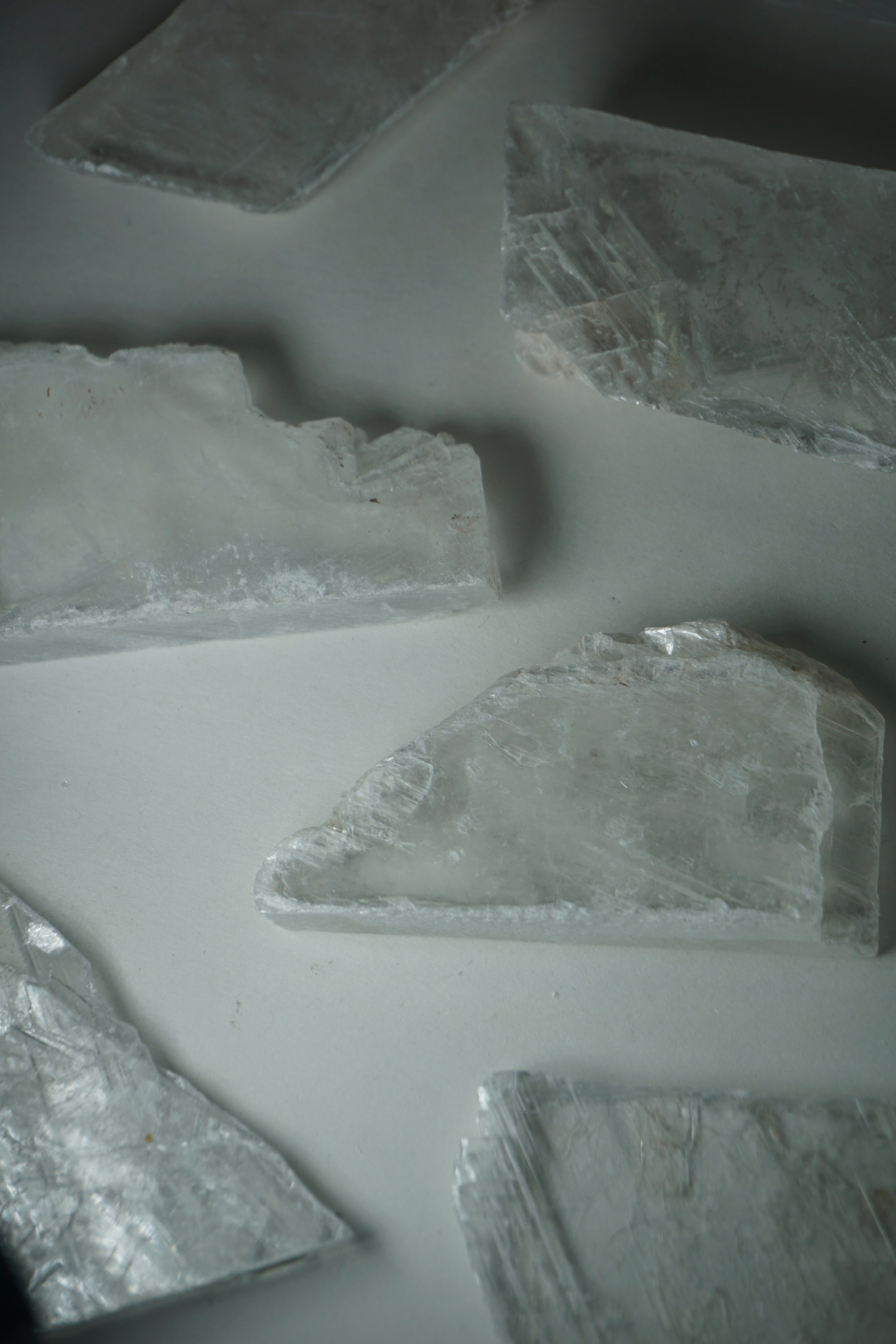 selenite | satin spar crystal slab | charging plate (mini)