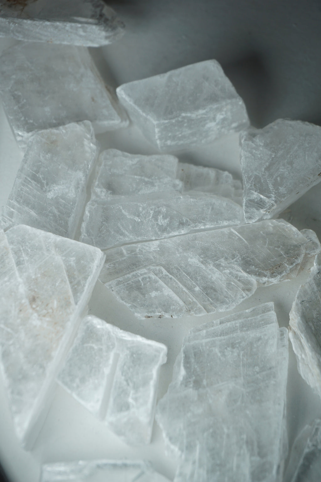 selenite | satin spar crystal slab | charging plate (mini)