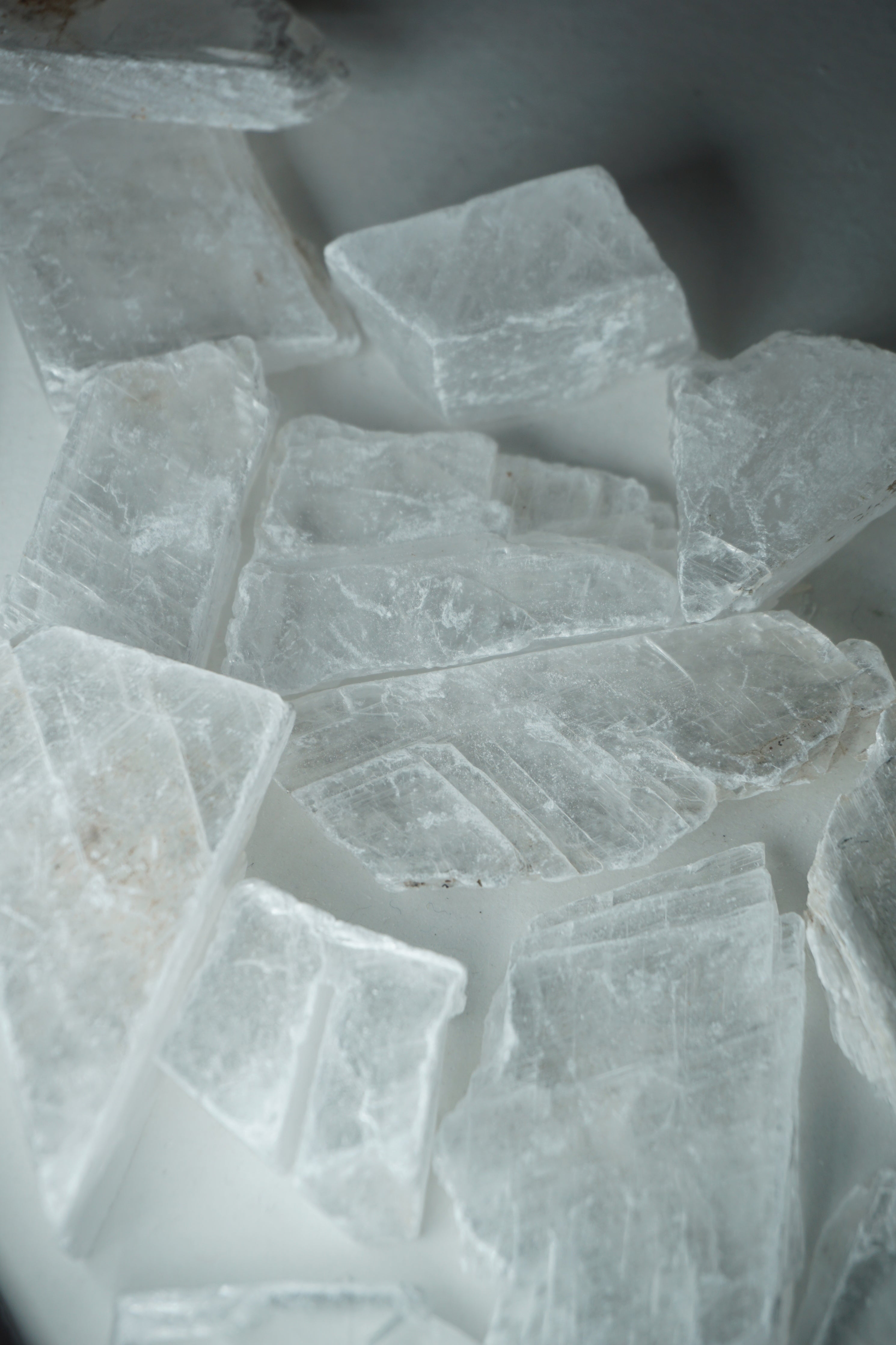 selenite | satin spar crystal slab | charging plate (mini)