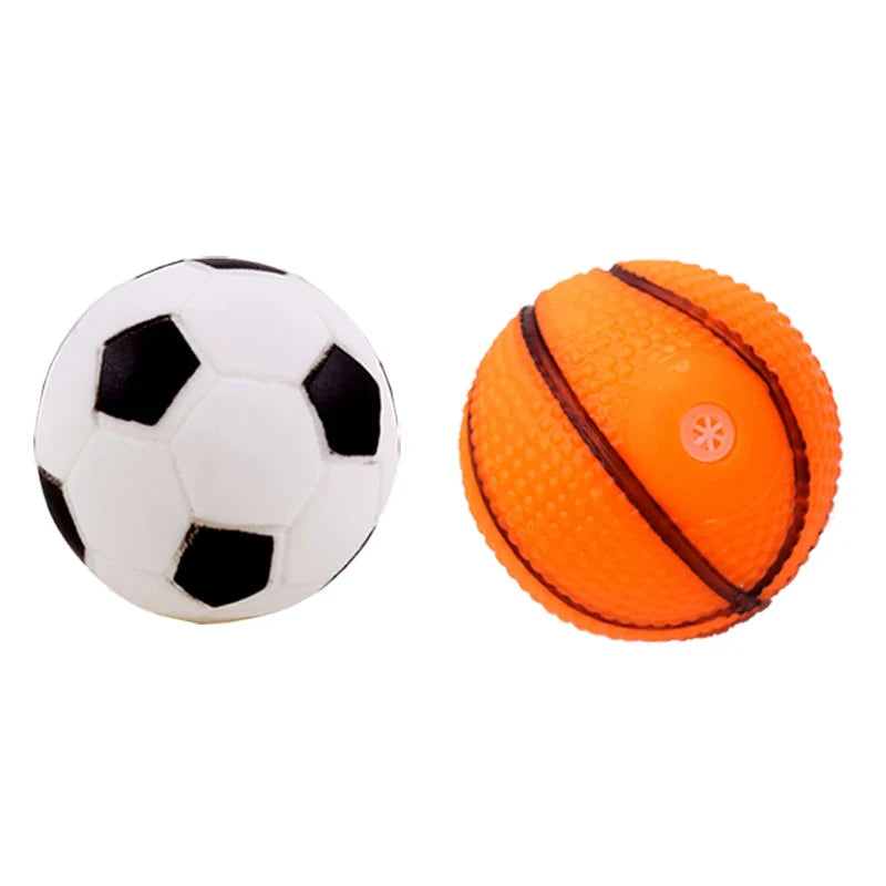 1-Pack Squeaky Dog Ball Toy 6 cm (2.36 in) Rubber Chew Toy for Small Dogs and Puppies