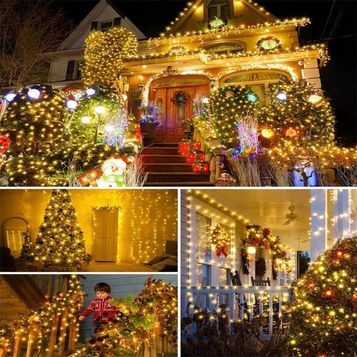 1000-LED Warm White Fairy String Lights with Remote — Waterproof Outdoor Christmas, Wedding & Party Decor