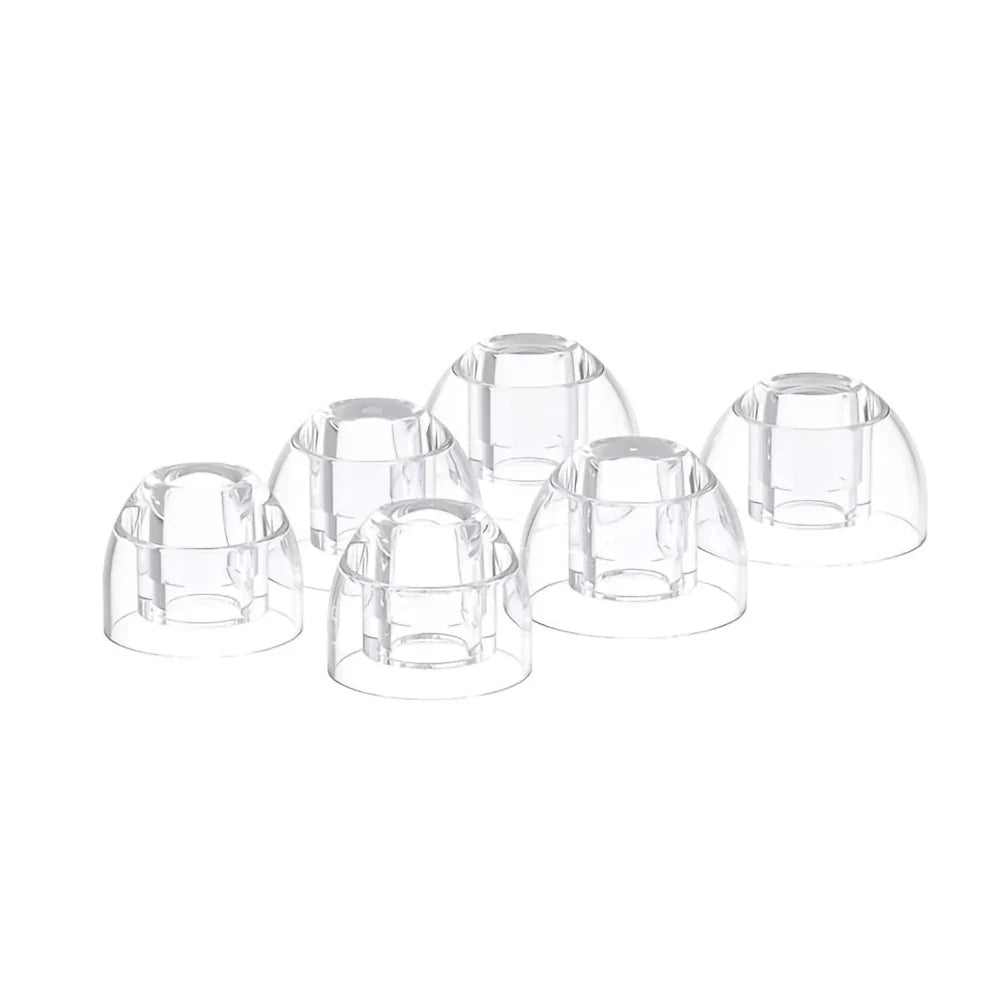 Transparent Liquid Silicone Ear Tips — Soft Noise-Isolating Earbuds Eartips for Earphones