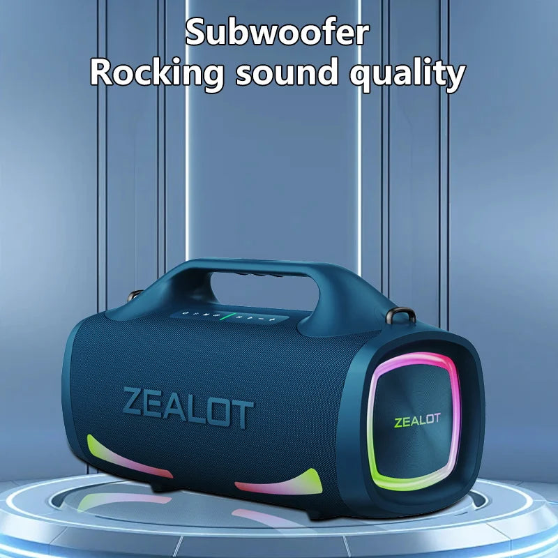 100W Wireless Portable Outdoor Speaker with Built-In Subwoofer, Hi‑Fi Sound, Dual Pairing, Fast Charging 24000mAh, Waterproof
