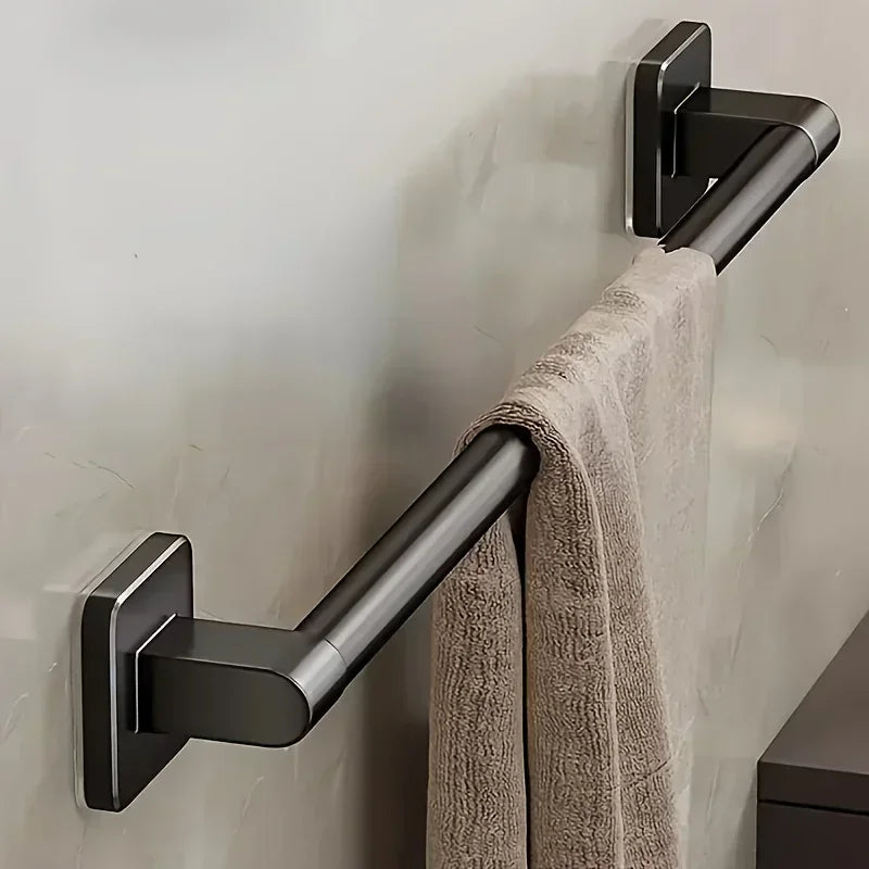 No-Drill Wall-Mounted Towel Rack – Adhesive Aluminum Towel Bar for Bathroom & Kitchen, 50–60 cm (19.7–23.6 in)