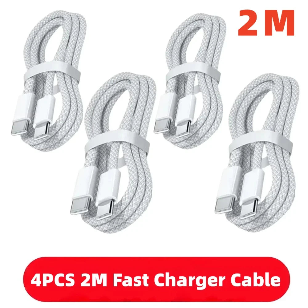 1-10PCS USB C Cable to USB C 100W Fast Charging Charger Cable Supports Fast Charging For iPhone 16 17 Samsung Xiaomi Huawei etc