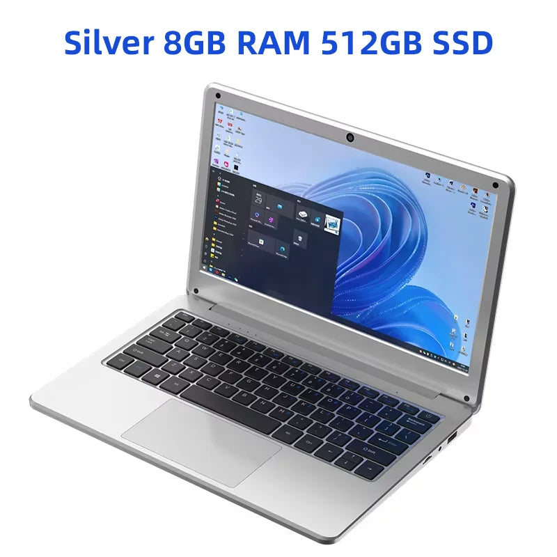 11.6-Inch (29.5 cm) Mini Laptop Intel Celeron N4000 — 8GB RAM, 128/256/1TB SSD (M.2), Windows 11, Pink Portable Ultraslim Pocket Laptop