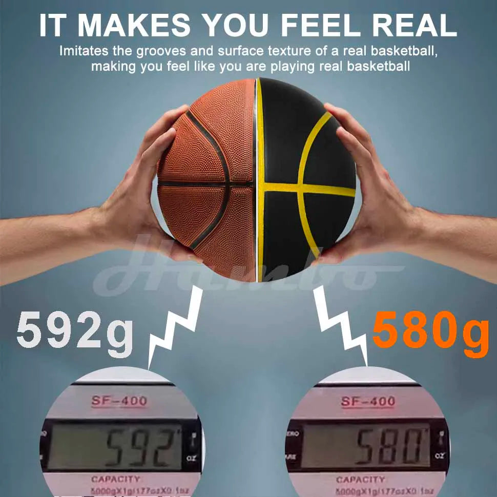 Silent Indoor Basketball Size 7 — PU Foam Airless Quiet Dribble