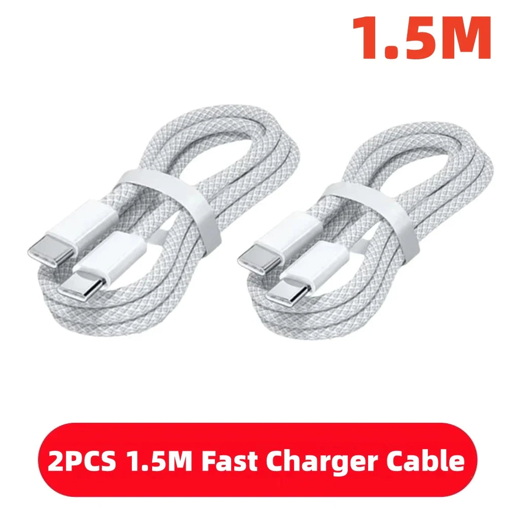 1-10PCS USB C Cable to USB C 100W Fast Charging Charger Cable Supports Fast Charging For iPhone 16 17 Samsung Xiaomi Huawei etc